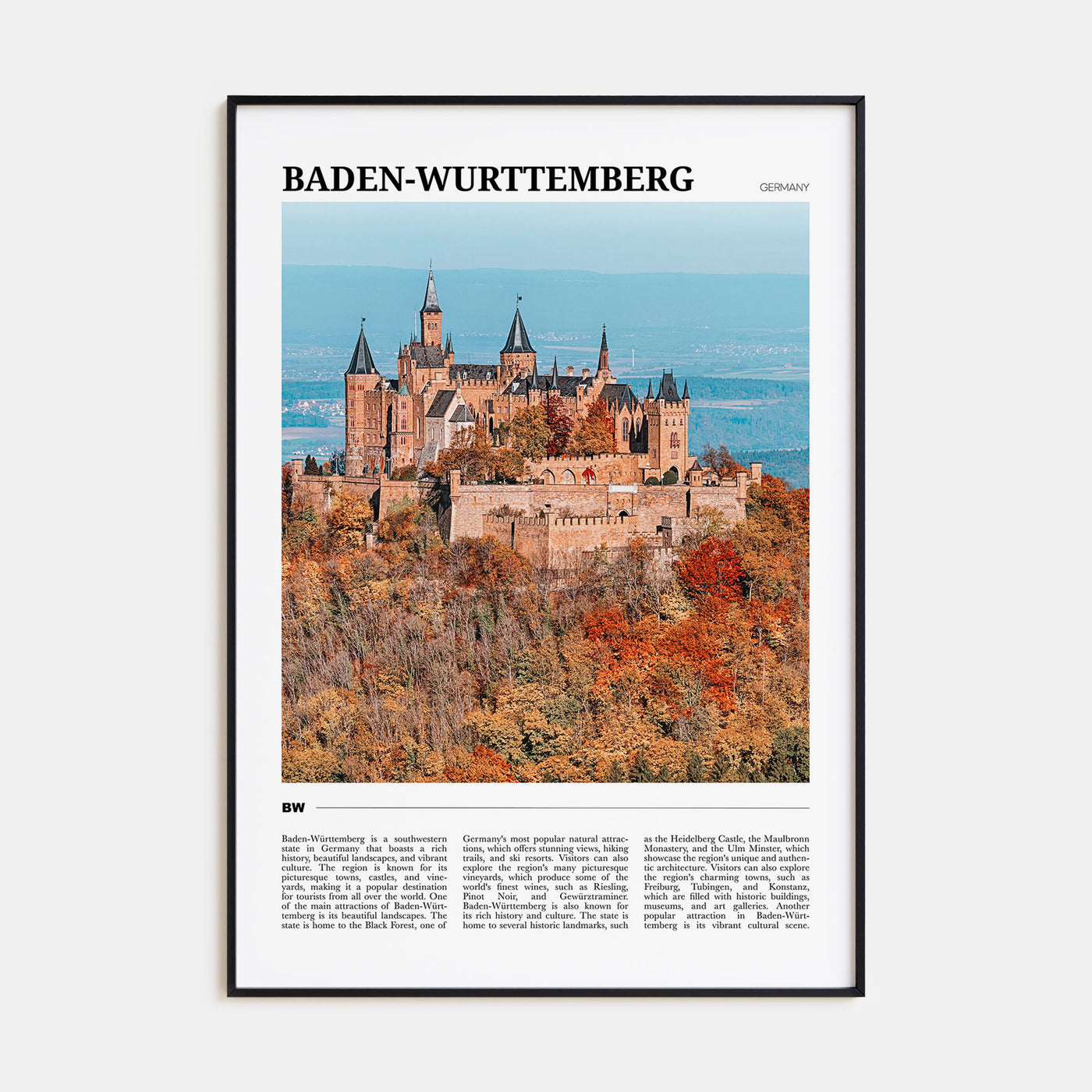 Baden-Württemberg Travel Color No 1 Poster