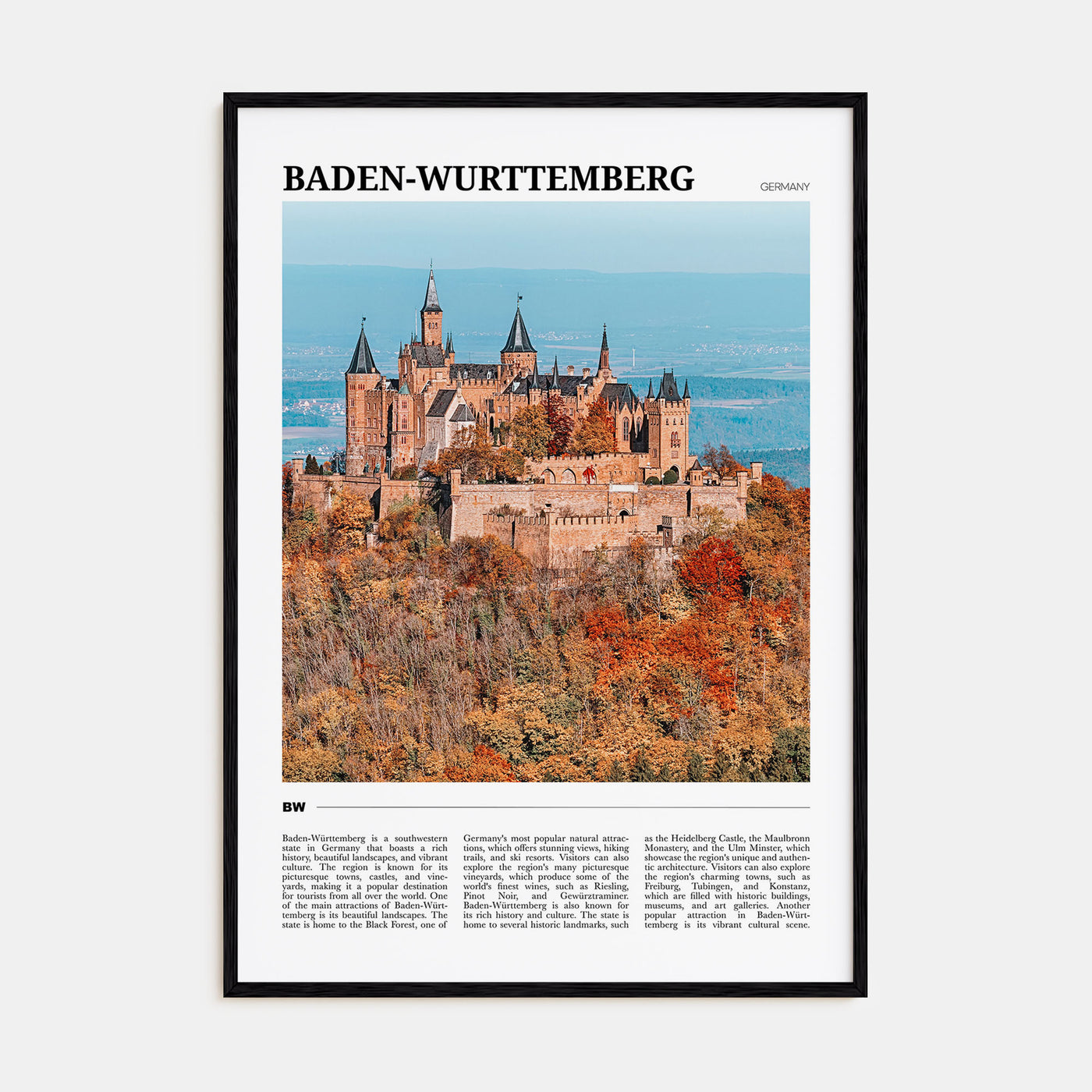 Baden-Württemberg Travel Color No 1 Poster