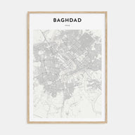 Baghdad Map Portrait Poster