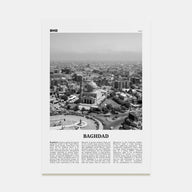 Baghdad Travel B&W Poster