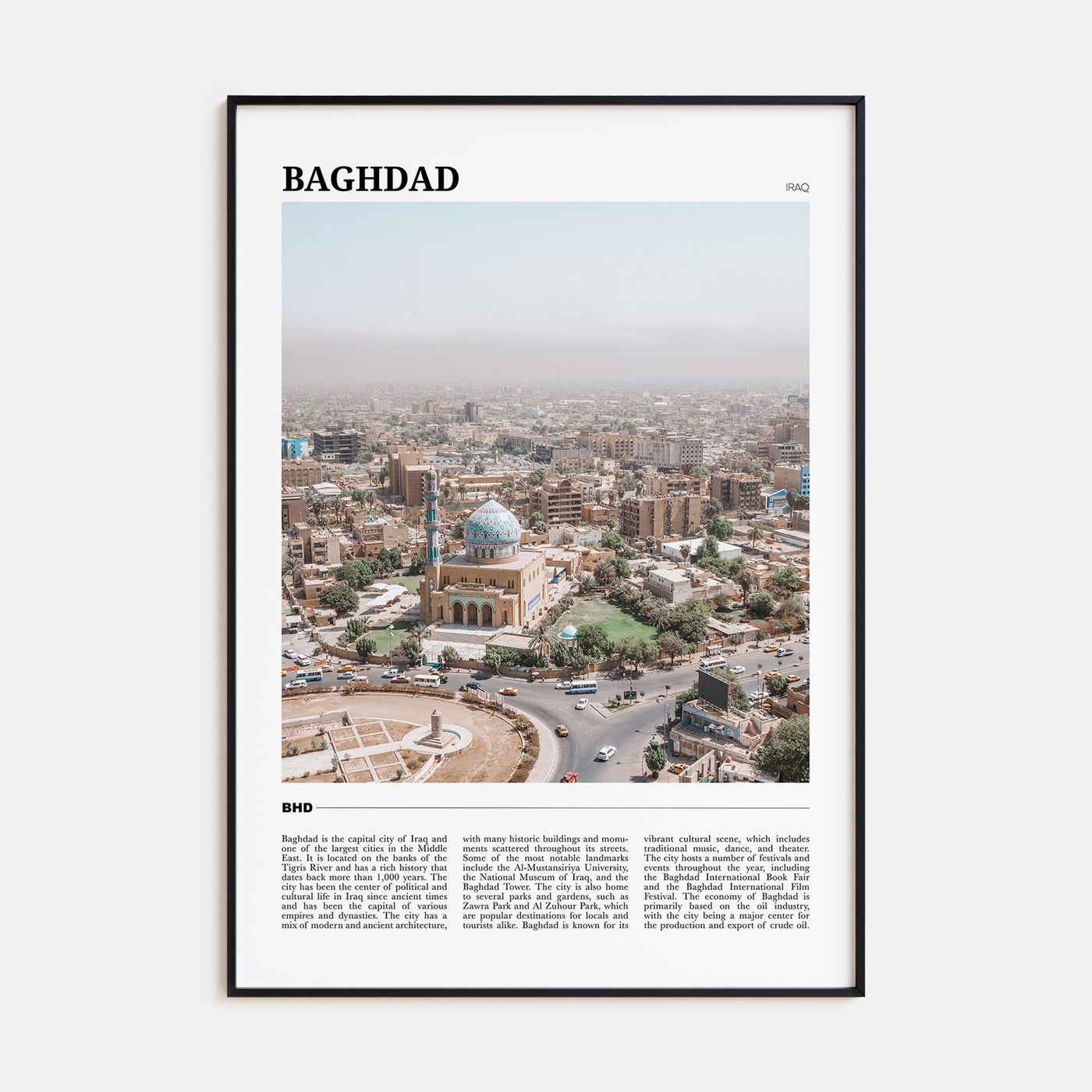 Baghdad Travel Color No 1 Poster