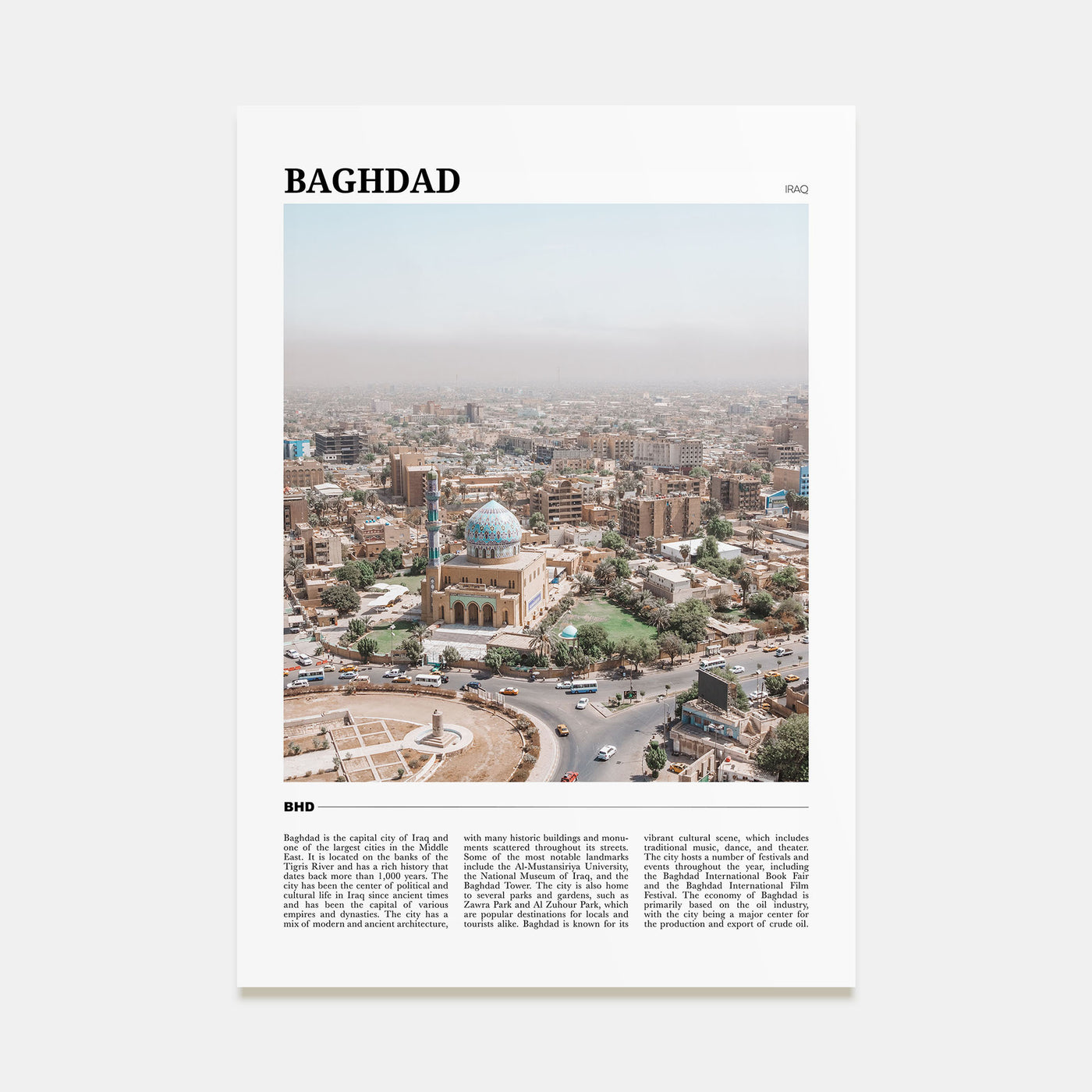 Baghdad Travel Color No 1 Poster