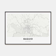 Baguio Map Landscape Poster