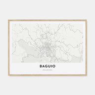 Baguio Map Landscape Poster