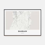 Bahrain Map Landscape Poster