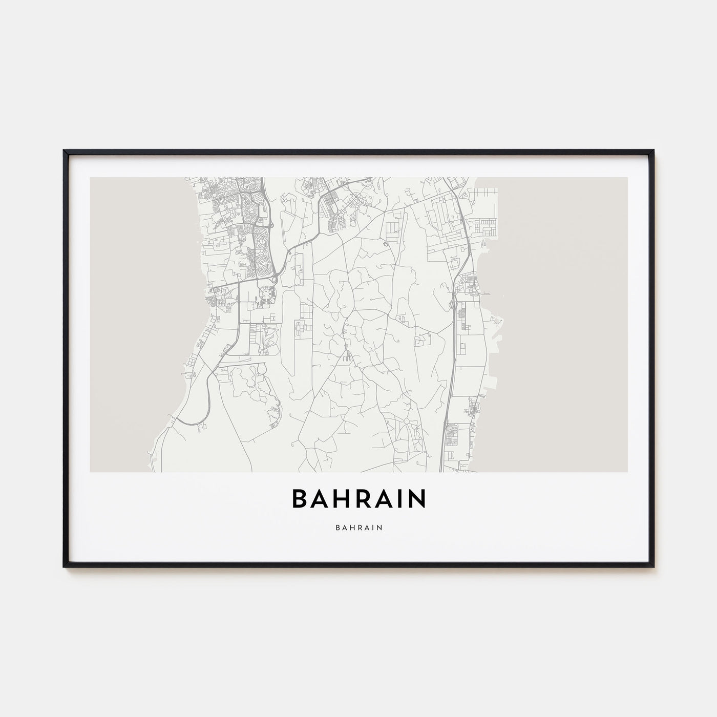 Bahrain Map Landscape Poster