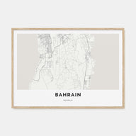 Bahrain Map Landscape Poster
