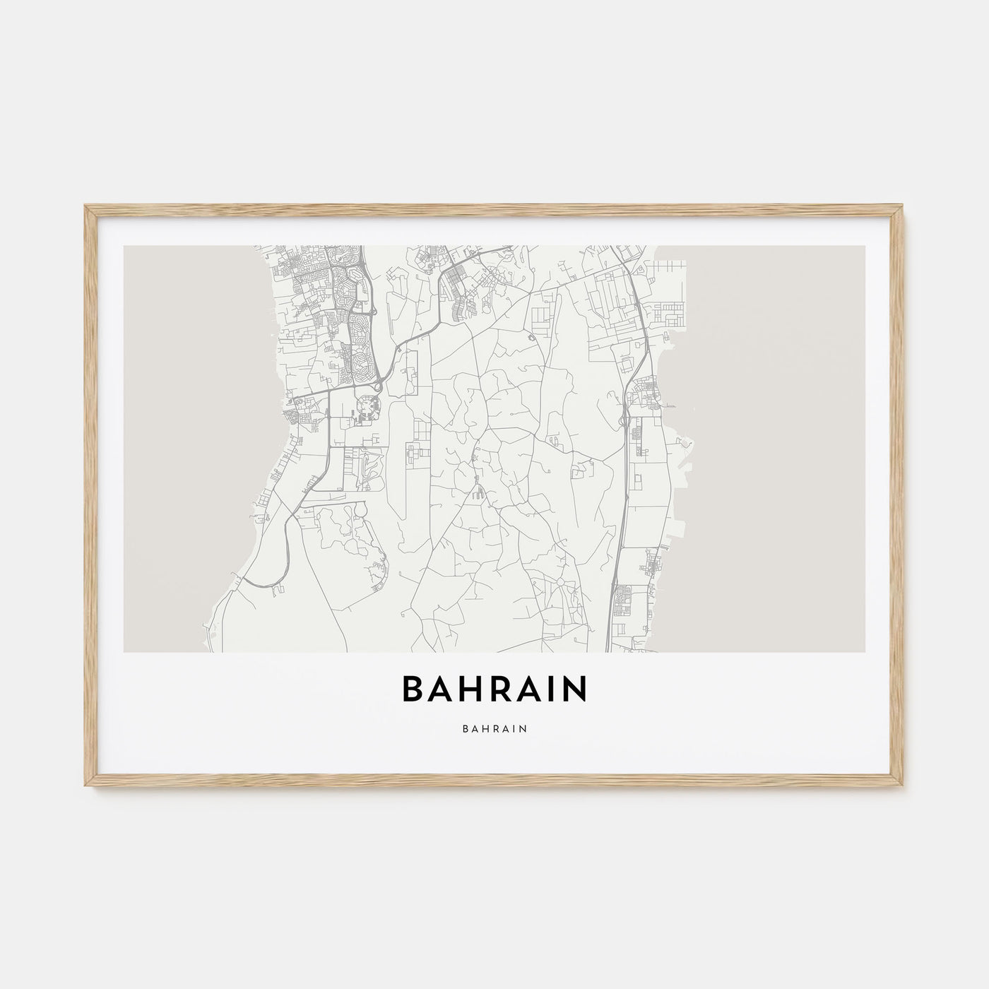 Bahrain Map Landscape Poster