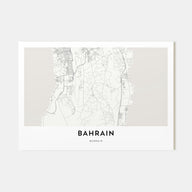 Bahrain Map Landscape Poster