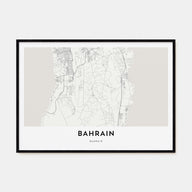 Bahrain Map Landscape Poster