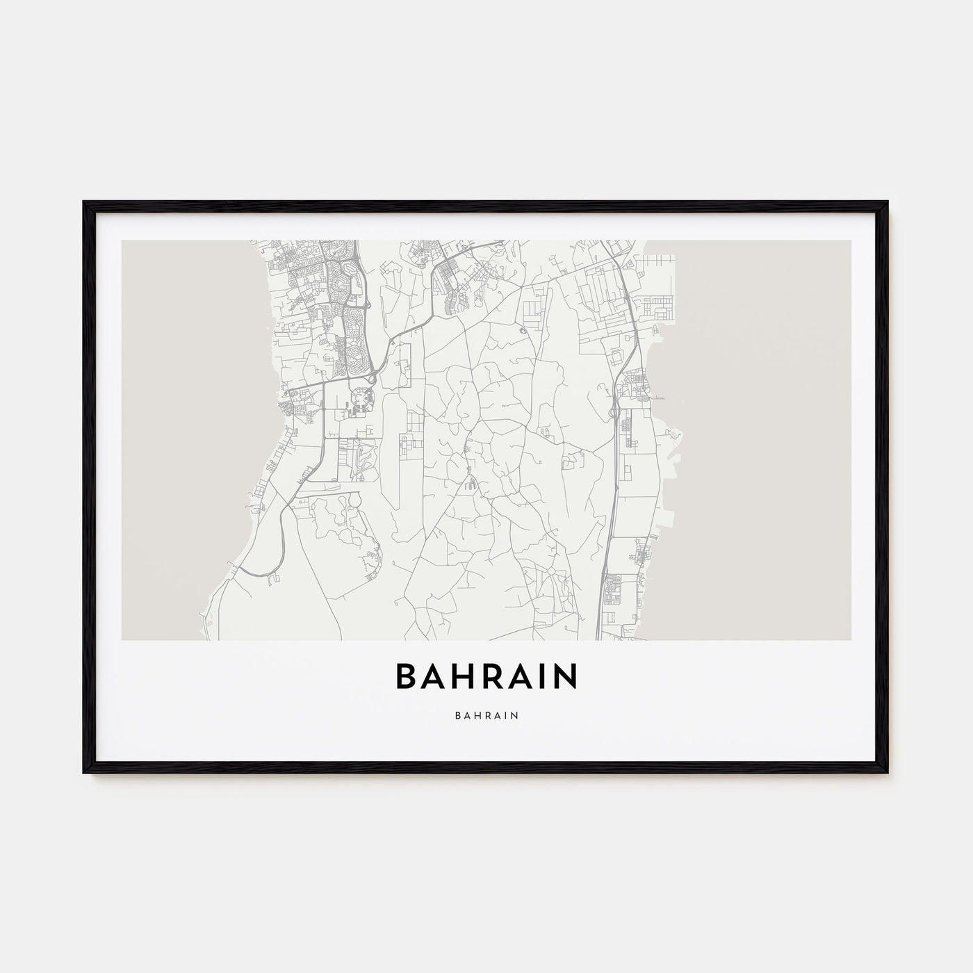Bahrain Map Landscape Poster
