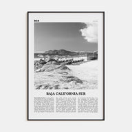 Baja California Sur Travel B&W Poster