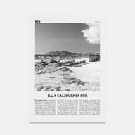 Baja California Sur Travel B&W Poster