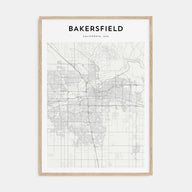Bakersfield Map Portrait Poster