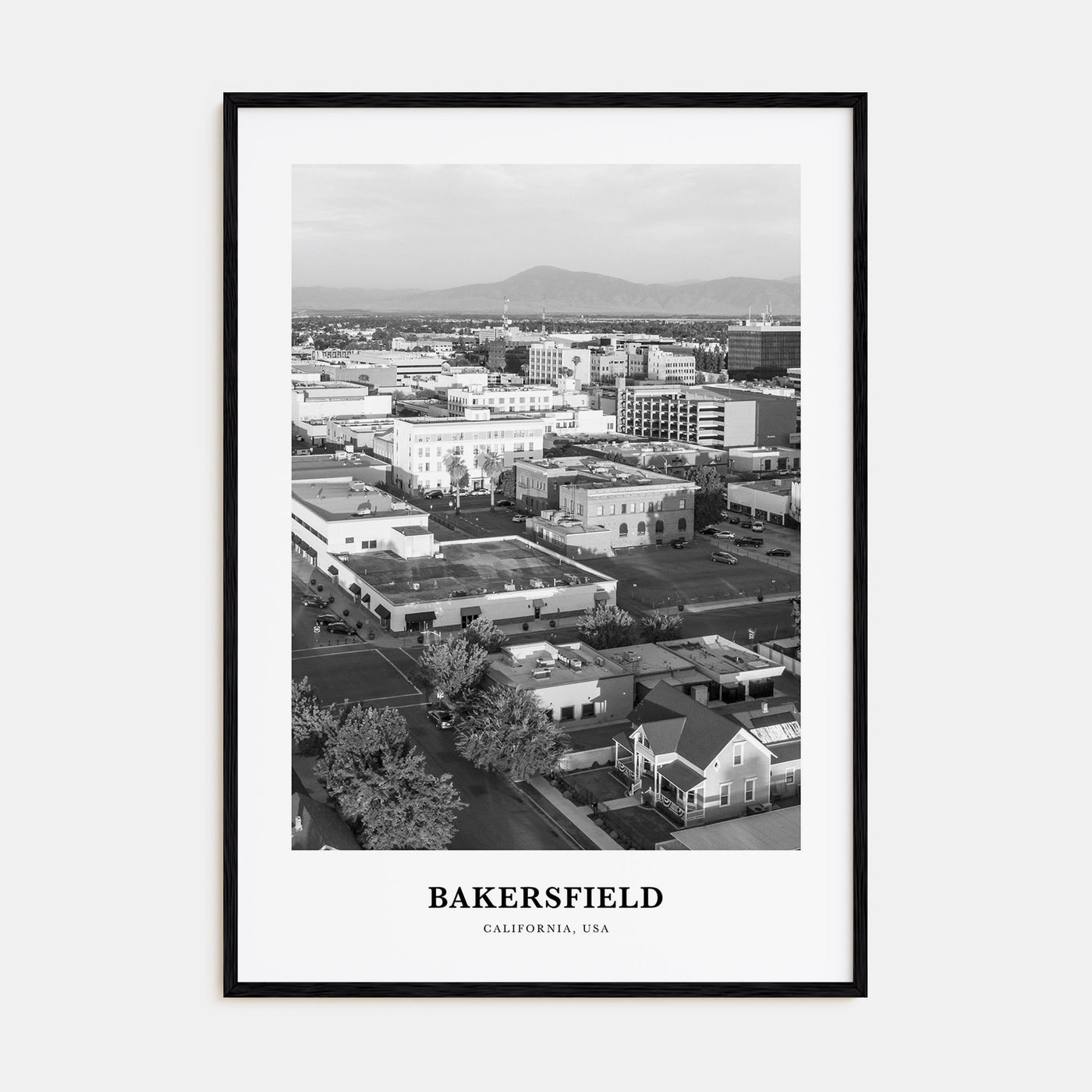 Bakersfield Portrait B&W Poster