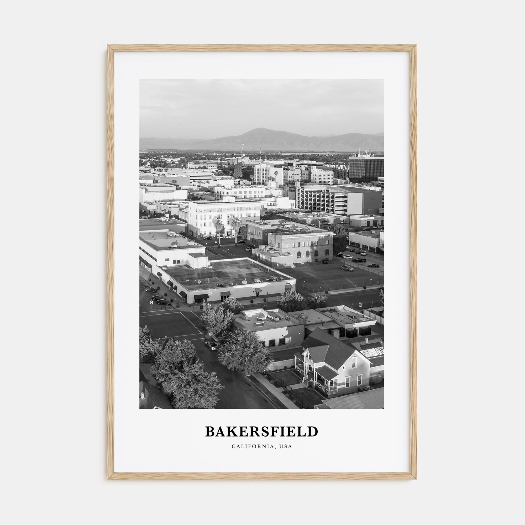 Bakersfield Portrait B&W Poster
