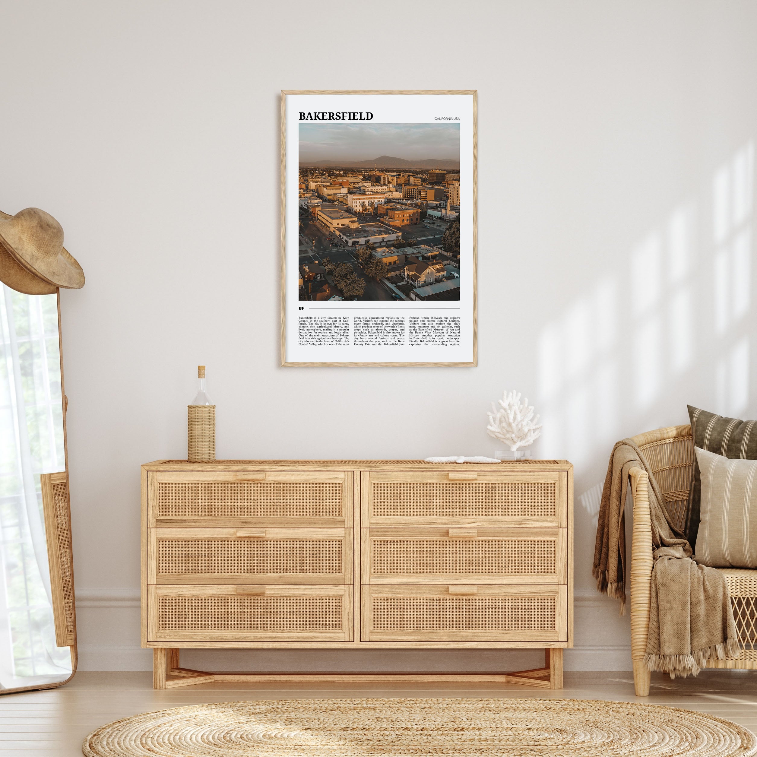 Bakersfield Travel Color Poster