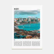 Baku Travel Color Poster