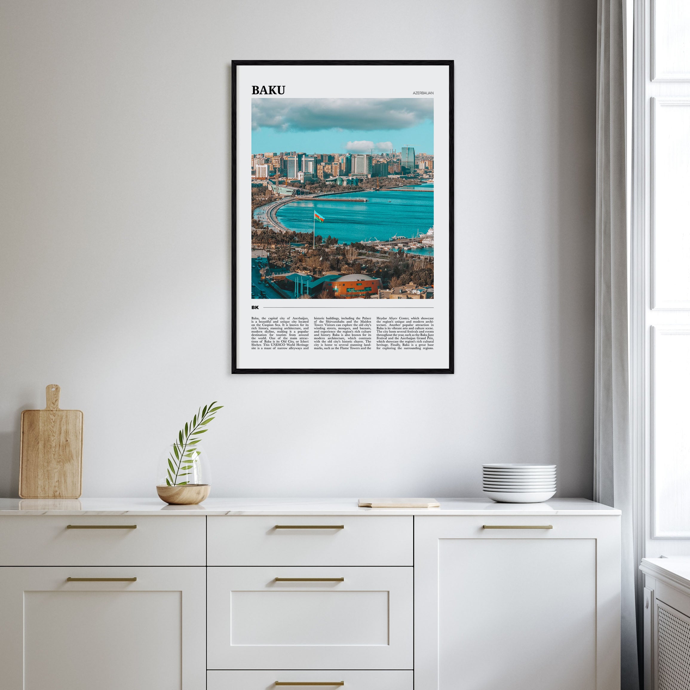 Baku Travel Color Poster