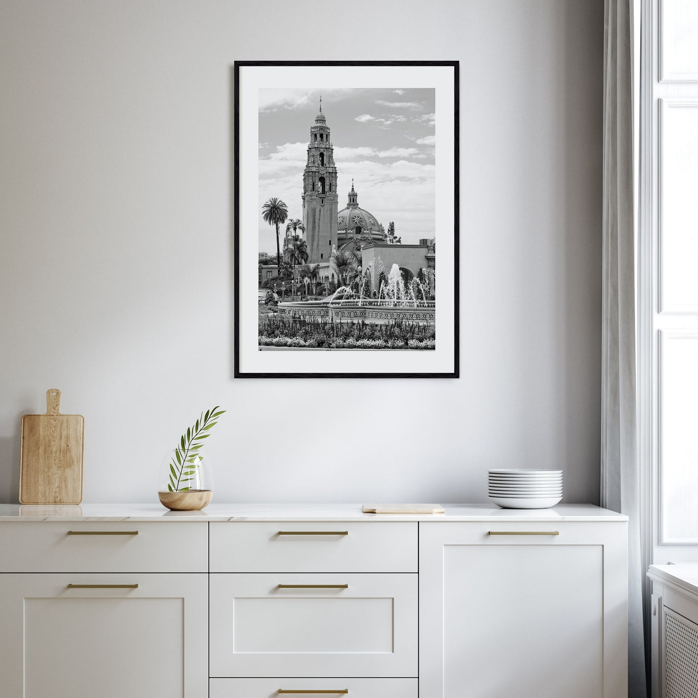 Balboa Park Photo B&W Poster