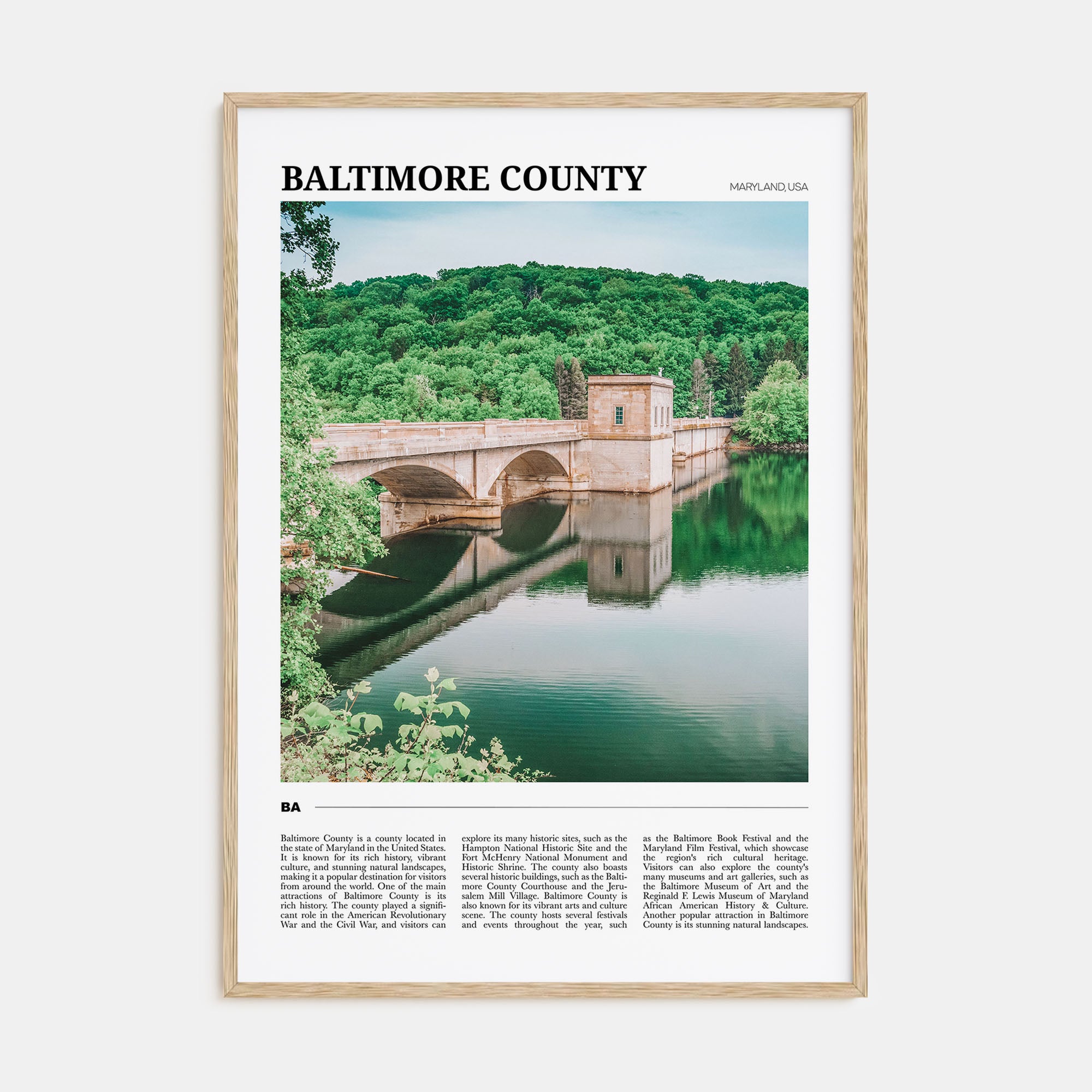 Baltimore County Travel Color Poster