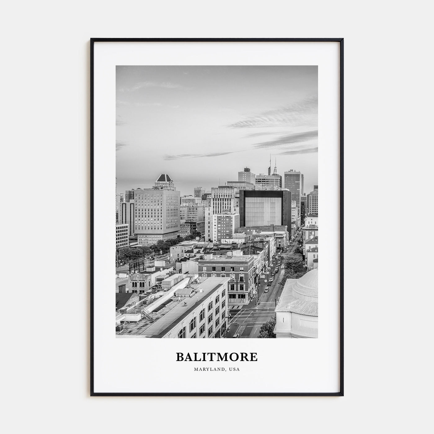 Baltimore Portrait B&W No 2 Poster