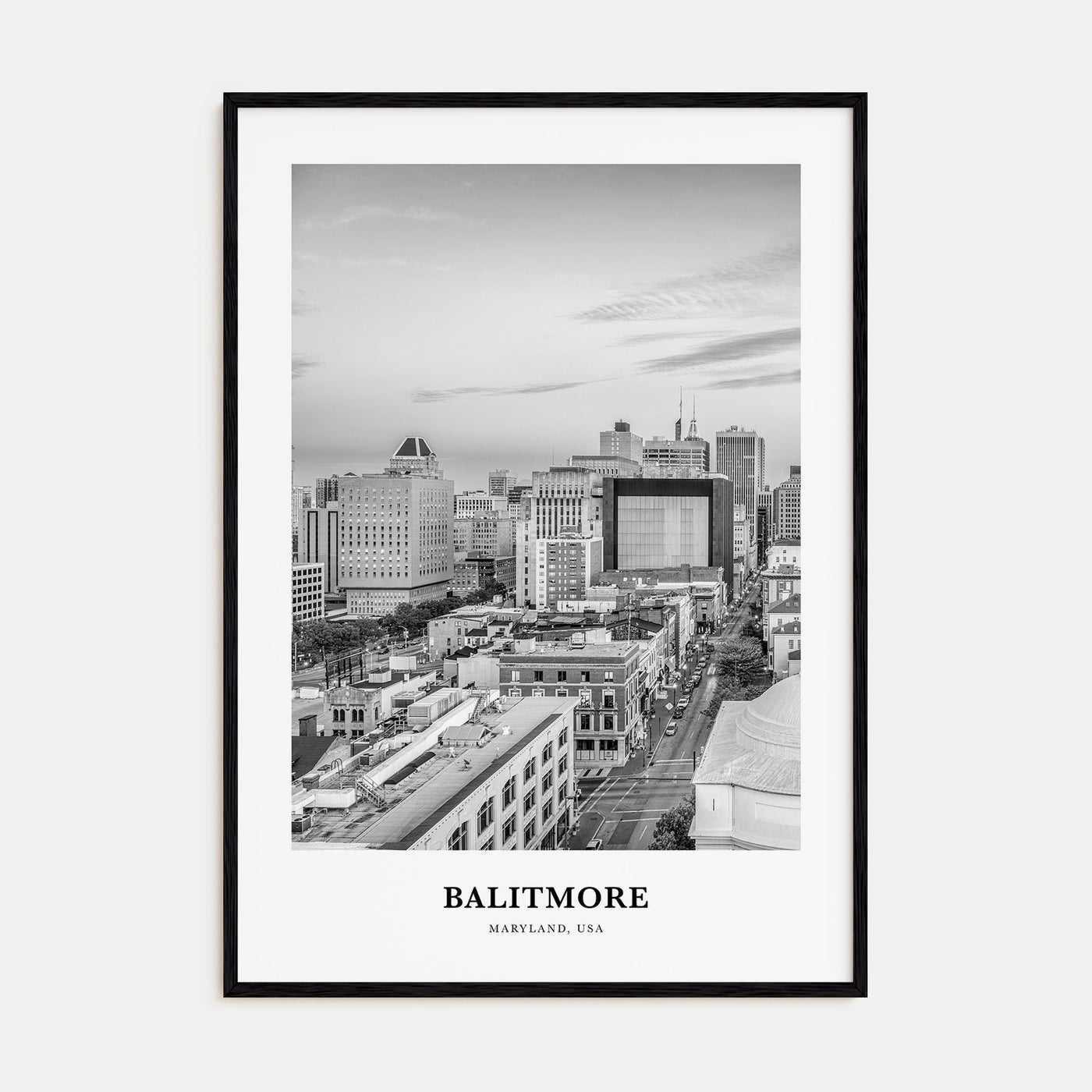 Baltimore Portrait B&W No 2 Poster