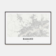 Bamako Map Landscape Poster