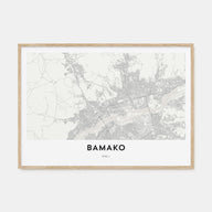 Bamako Map Landscape Poster