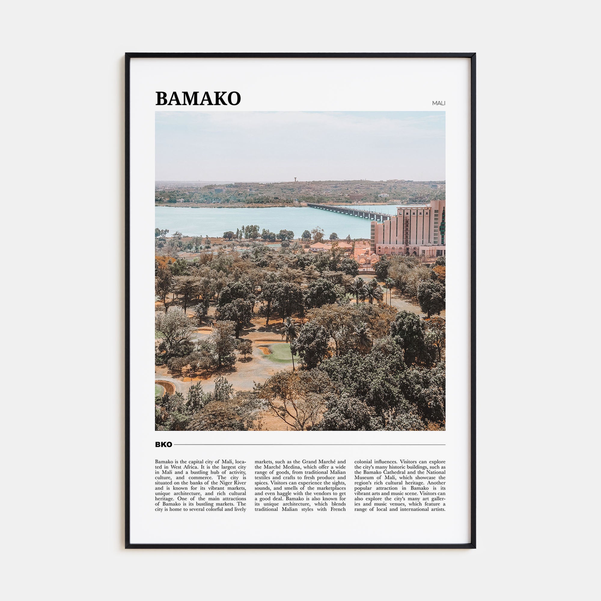 Bamako Travel Color Poster