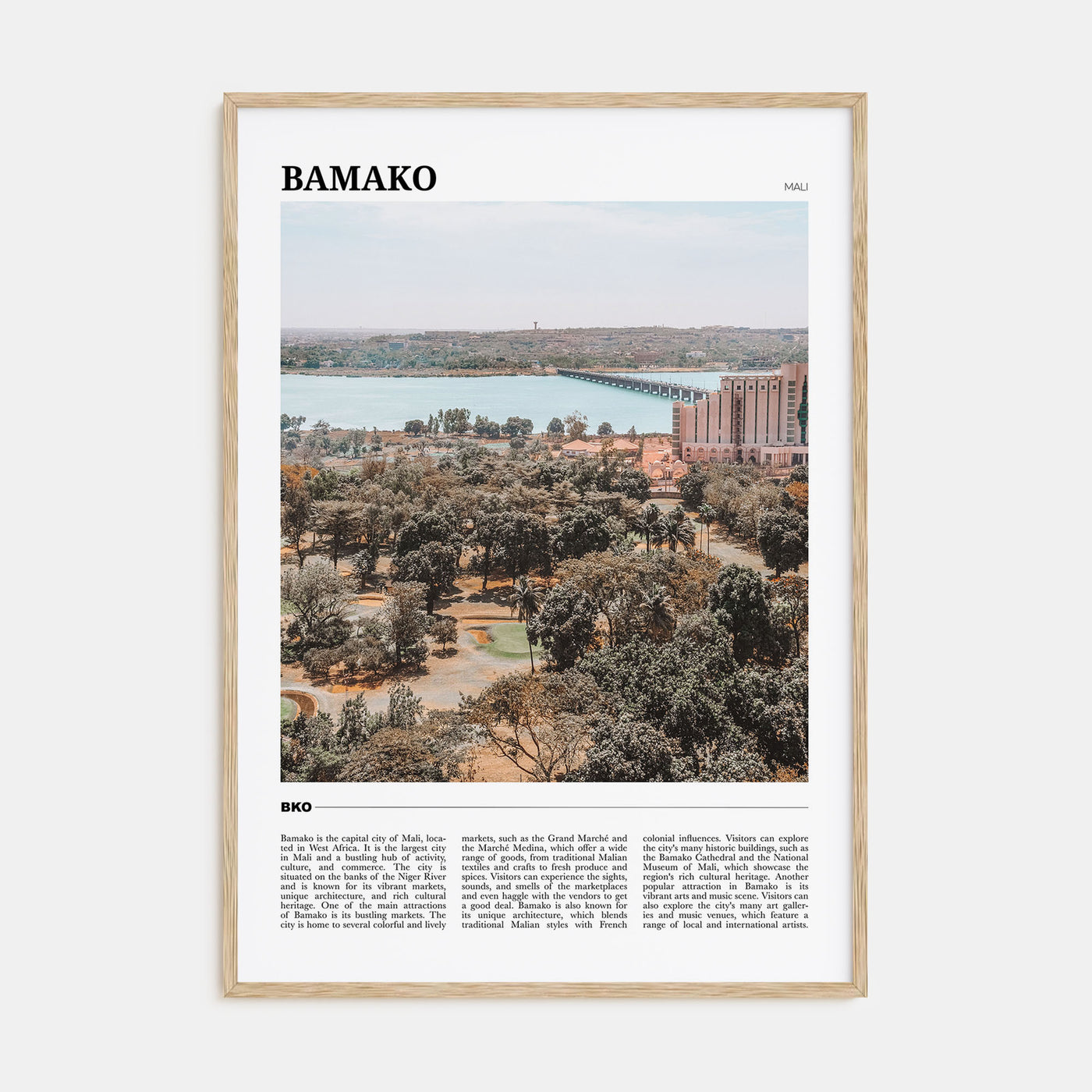 Bamako Travel Color Poster