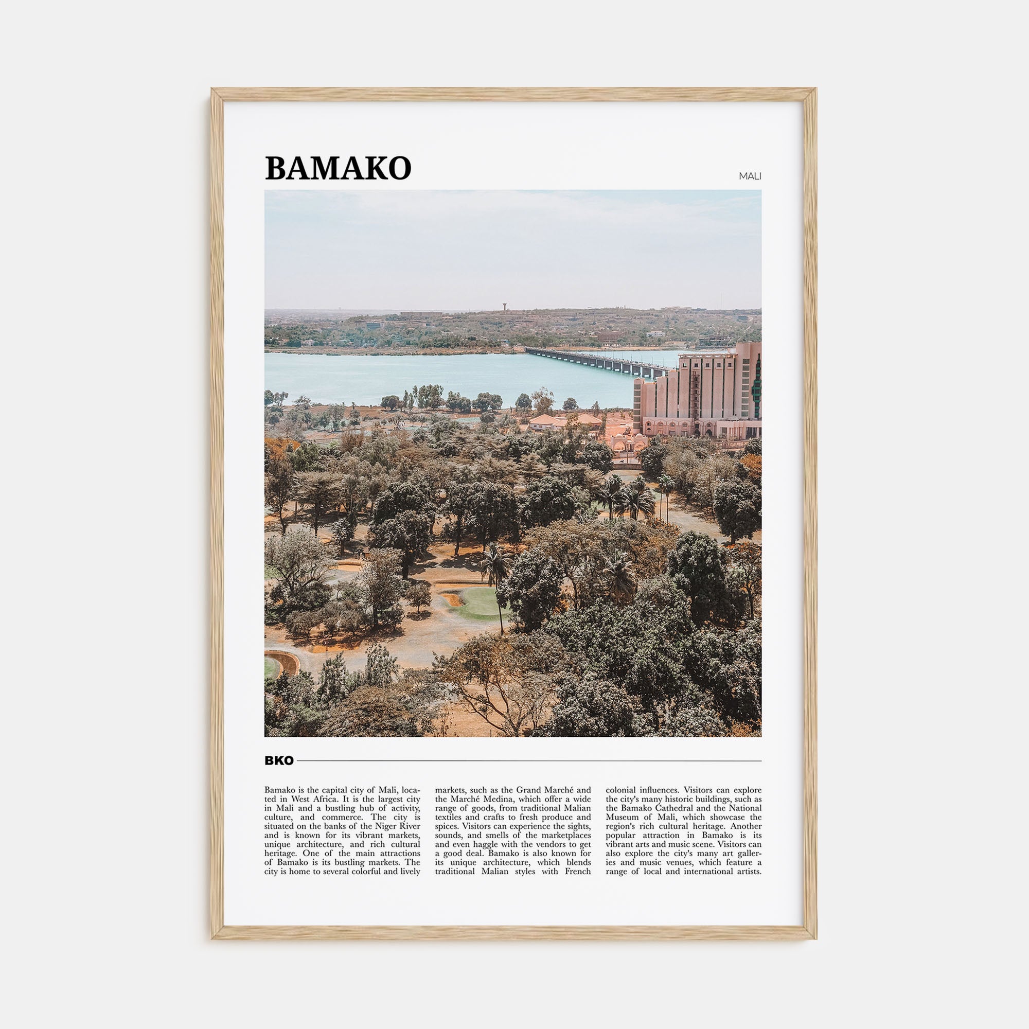 Bamako Travel Color Poster