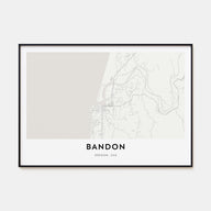 Bandon Map Landscape Poster