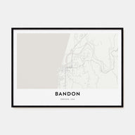 Bandon Map Landscape Poster