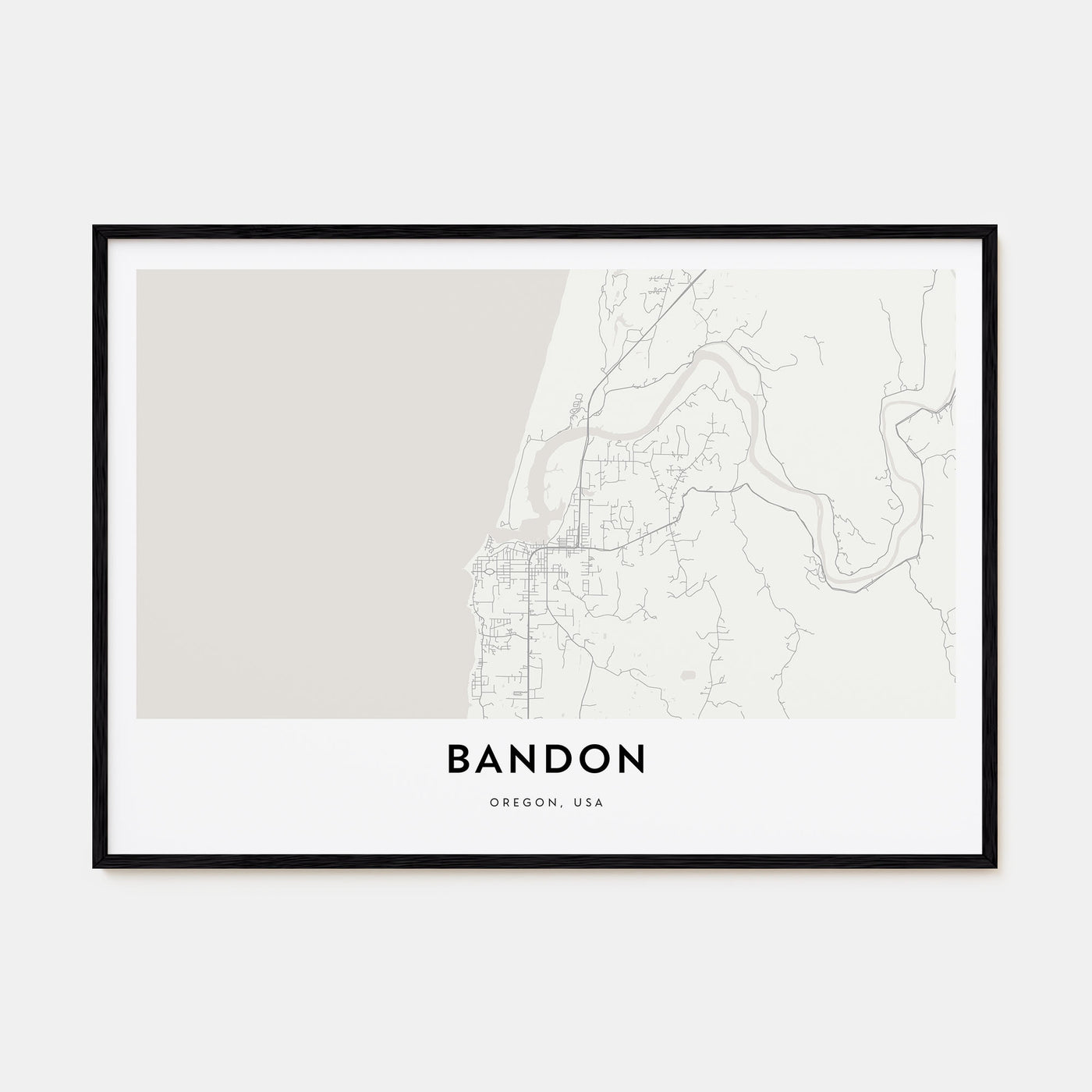 Bandon Map Landscape Poster