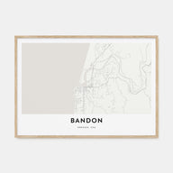 Bandon Map Landscape Poster