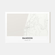 Bandon Map Landscape Poster