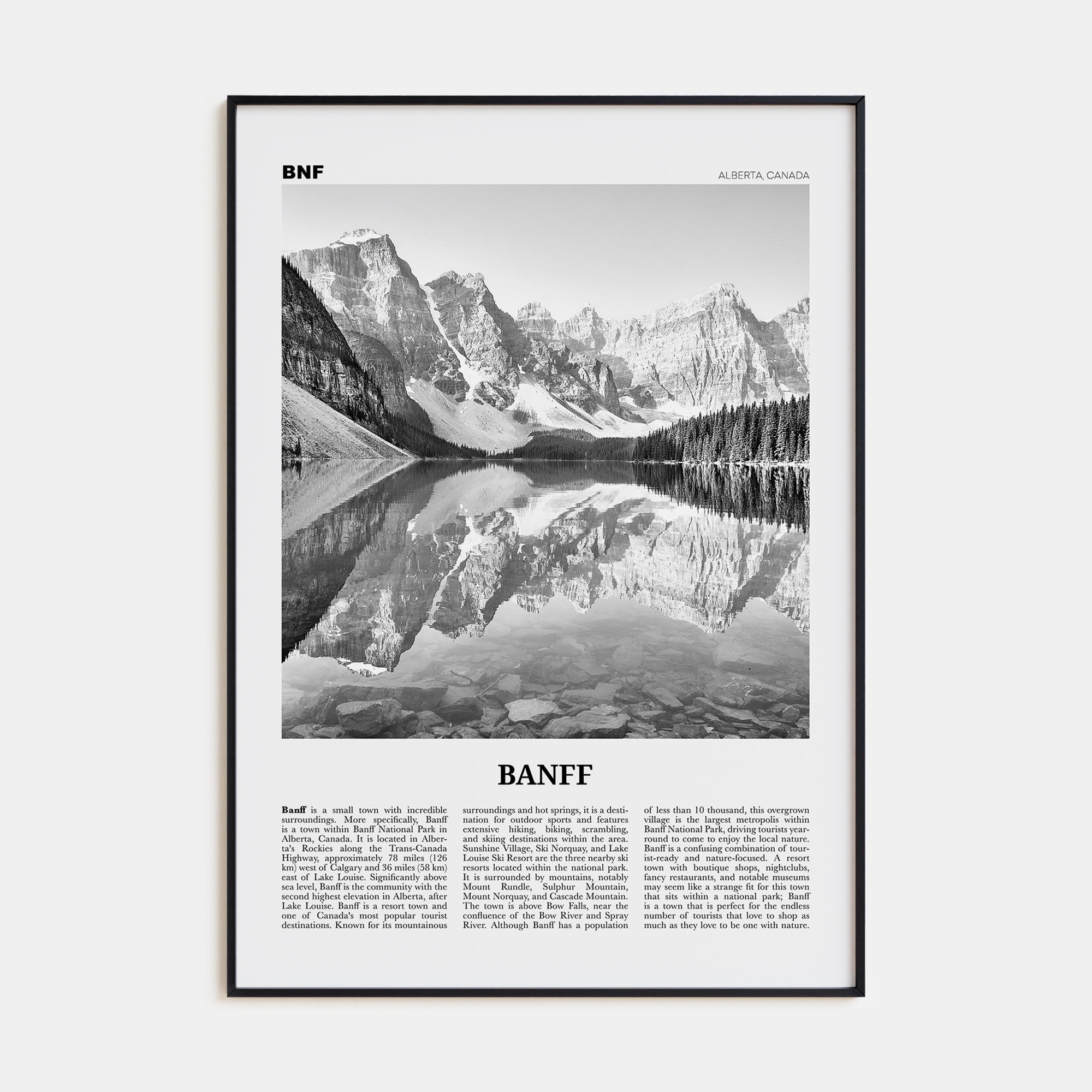Banff Travel B&W No 1 Poster