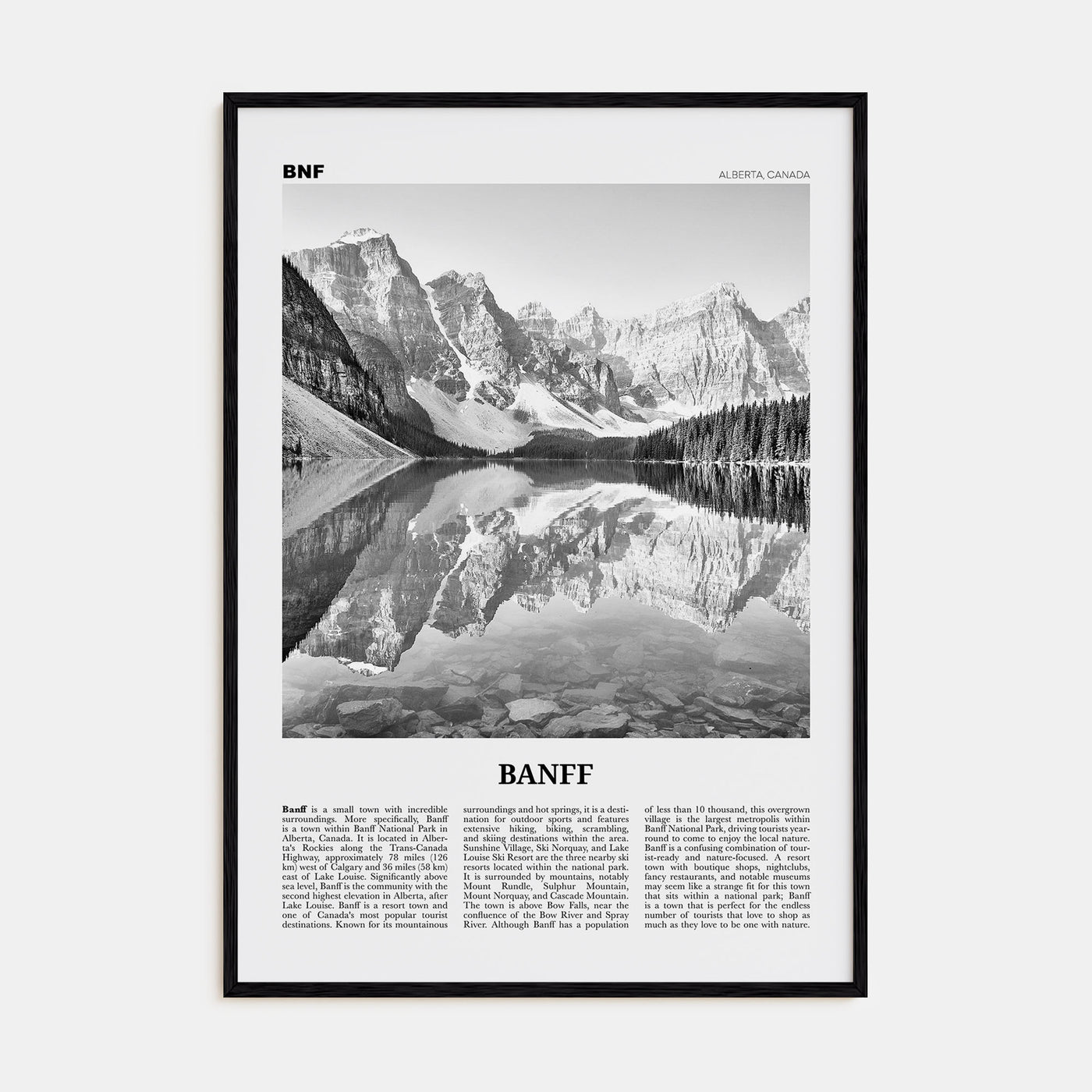 Banff Travel B&W No 1 Poster
