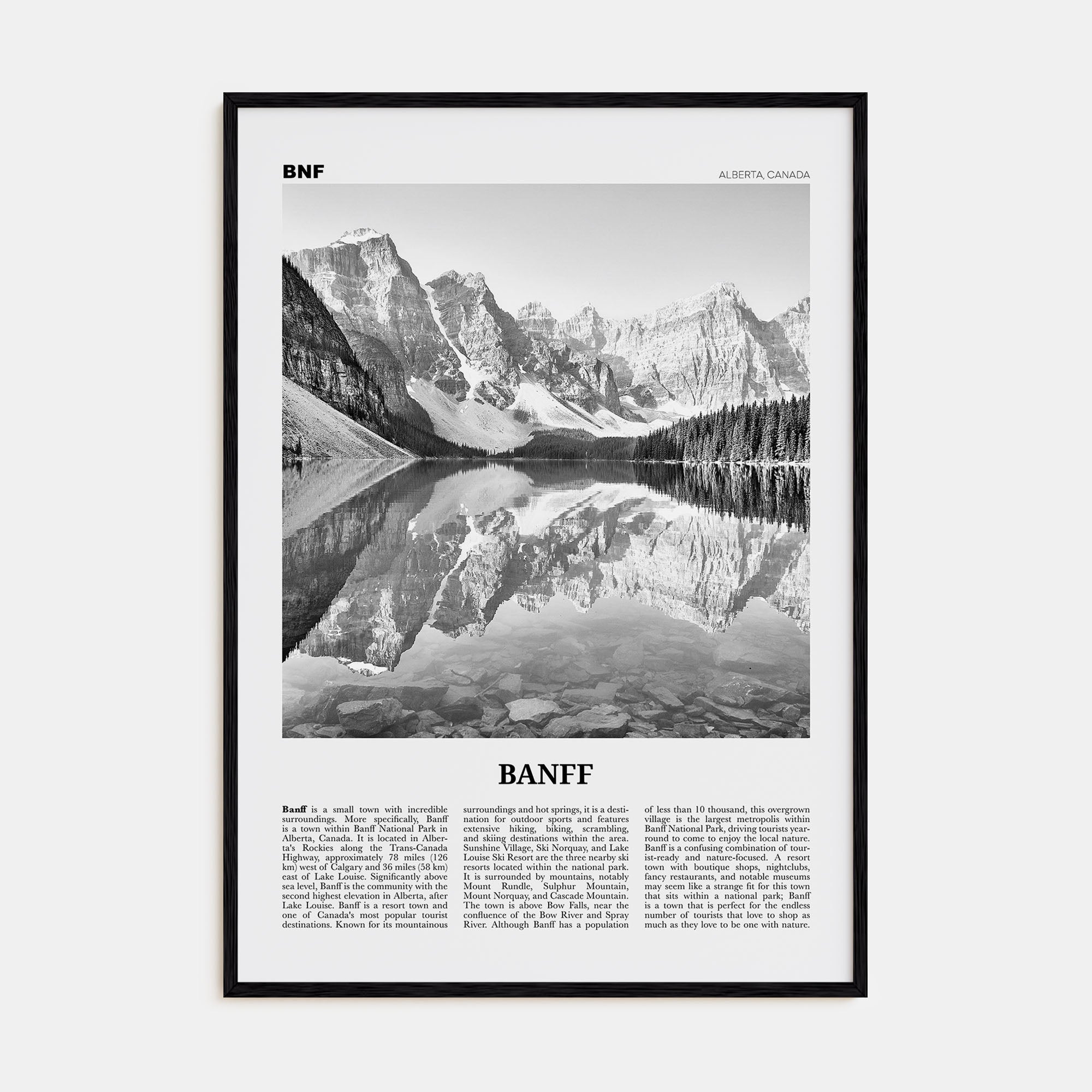 Banff Travel B&W No 1 Poster