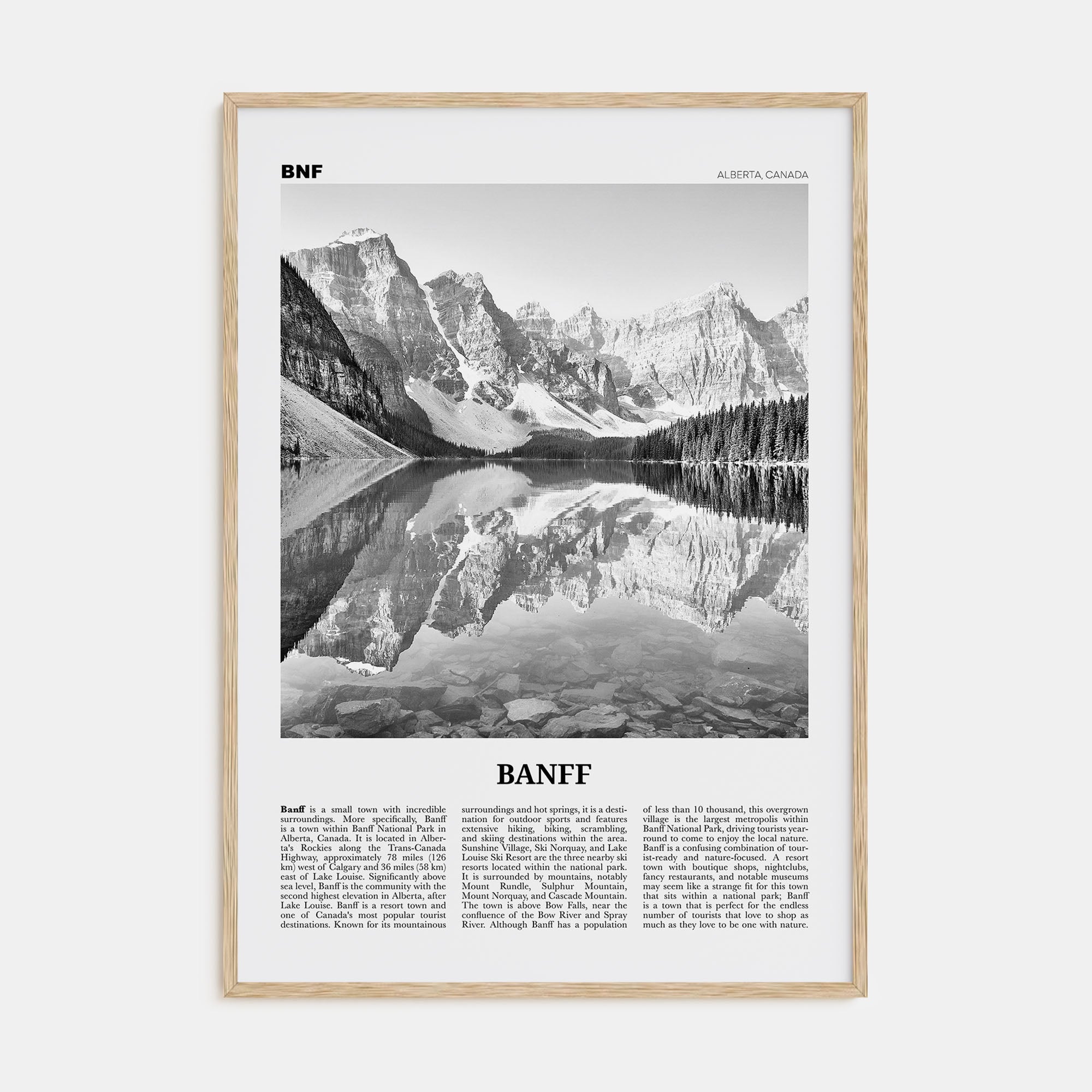 Banff Travel B&W No 1 Poster