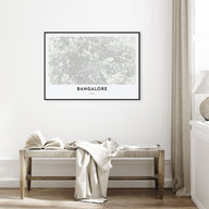 Bangalore Map Landscape Poster