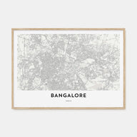 Bangalore Map Landscape Poster