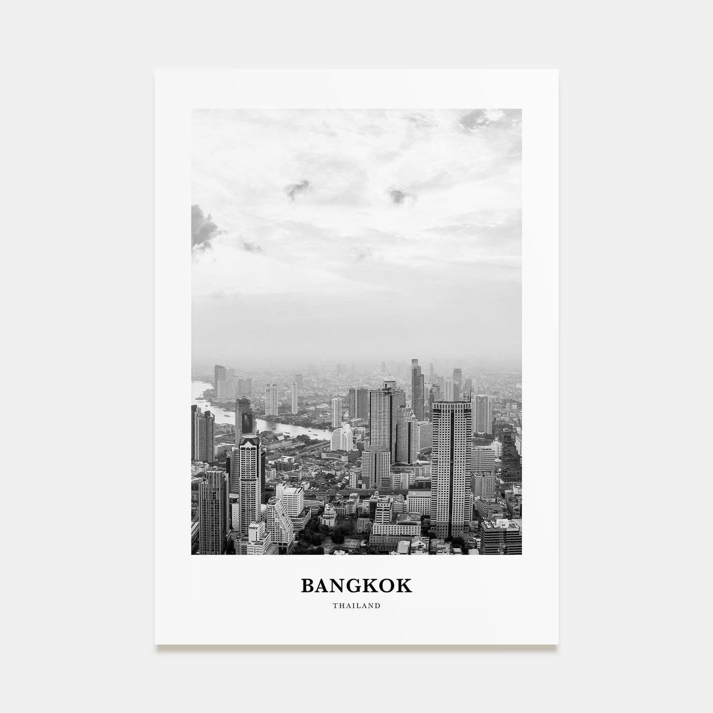 Bangkok Portrait B&W No 1 Poster