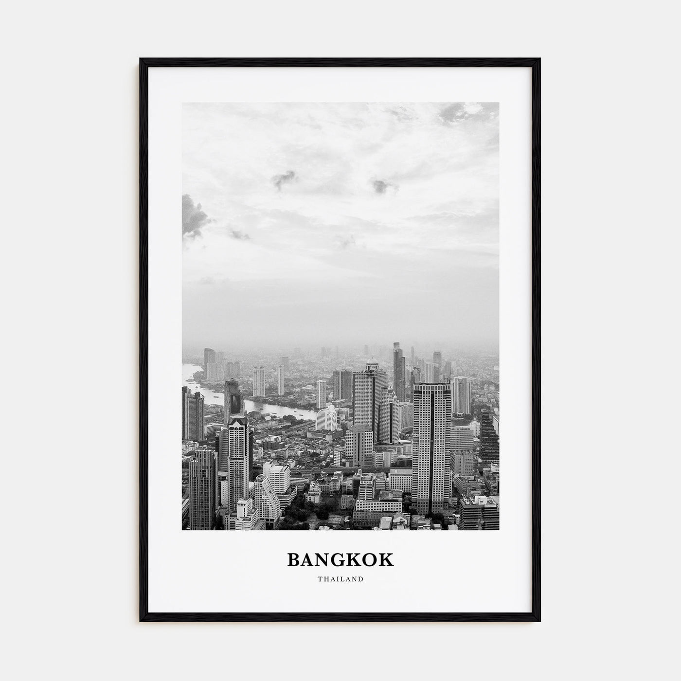 Bangkok Portrait B&W No 1 Poster
