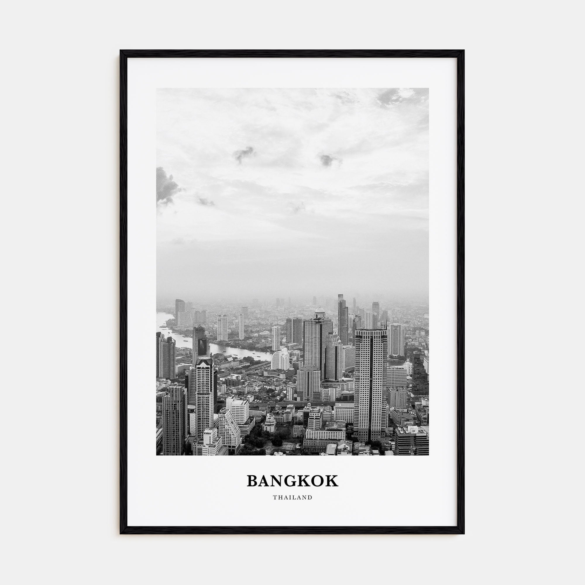 Bangkok Portrait B&W No 1 Poster