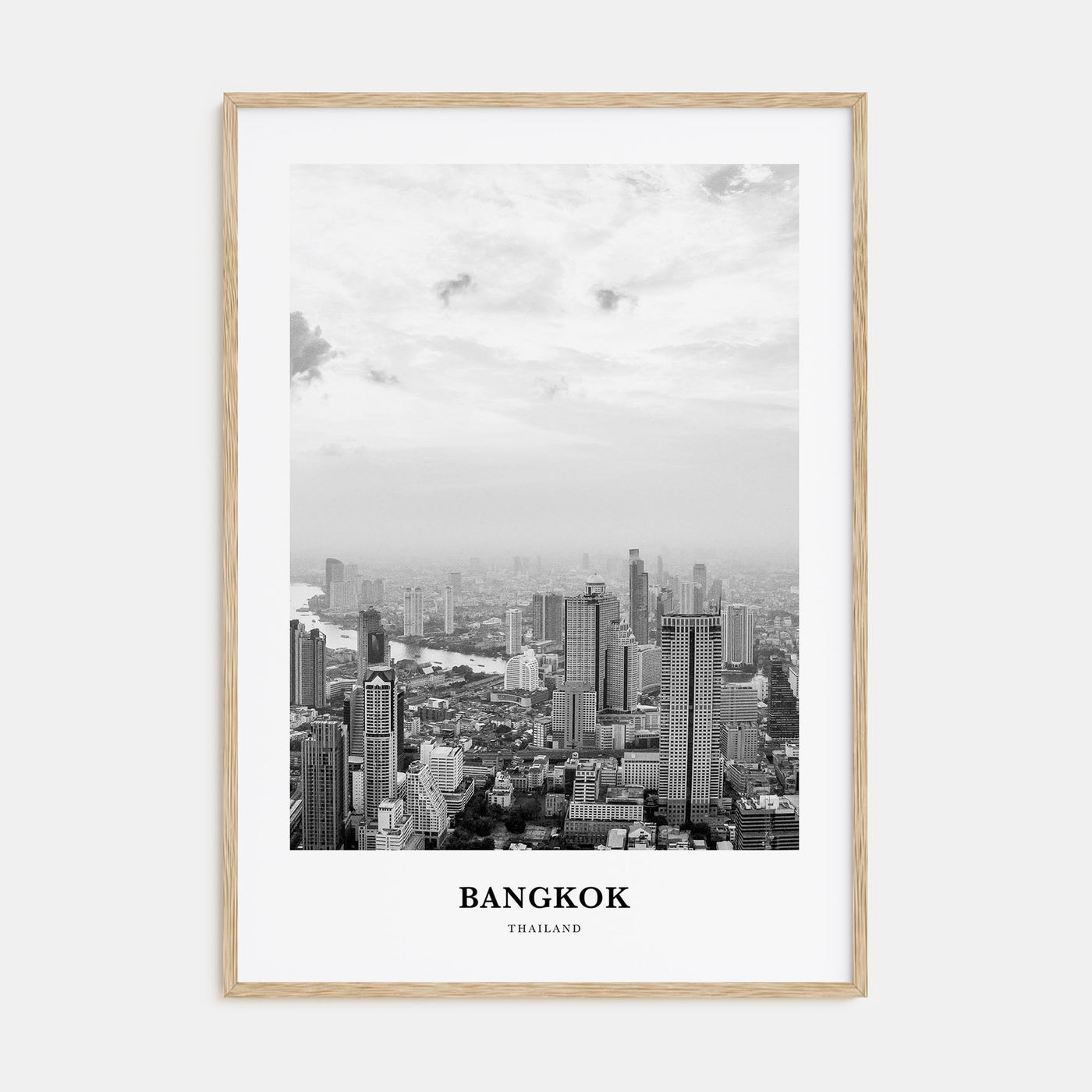 Bangkok Portrait B&W No 1 Poster