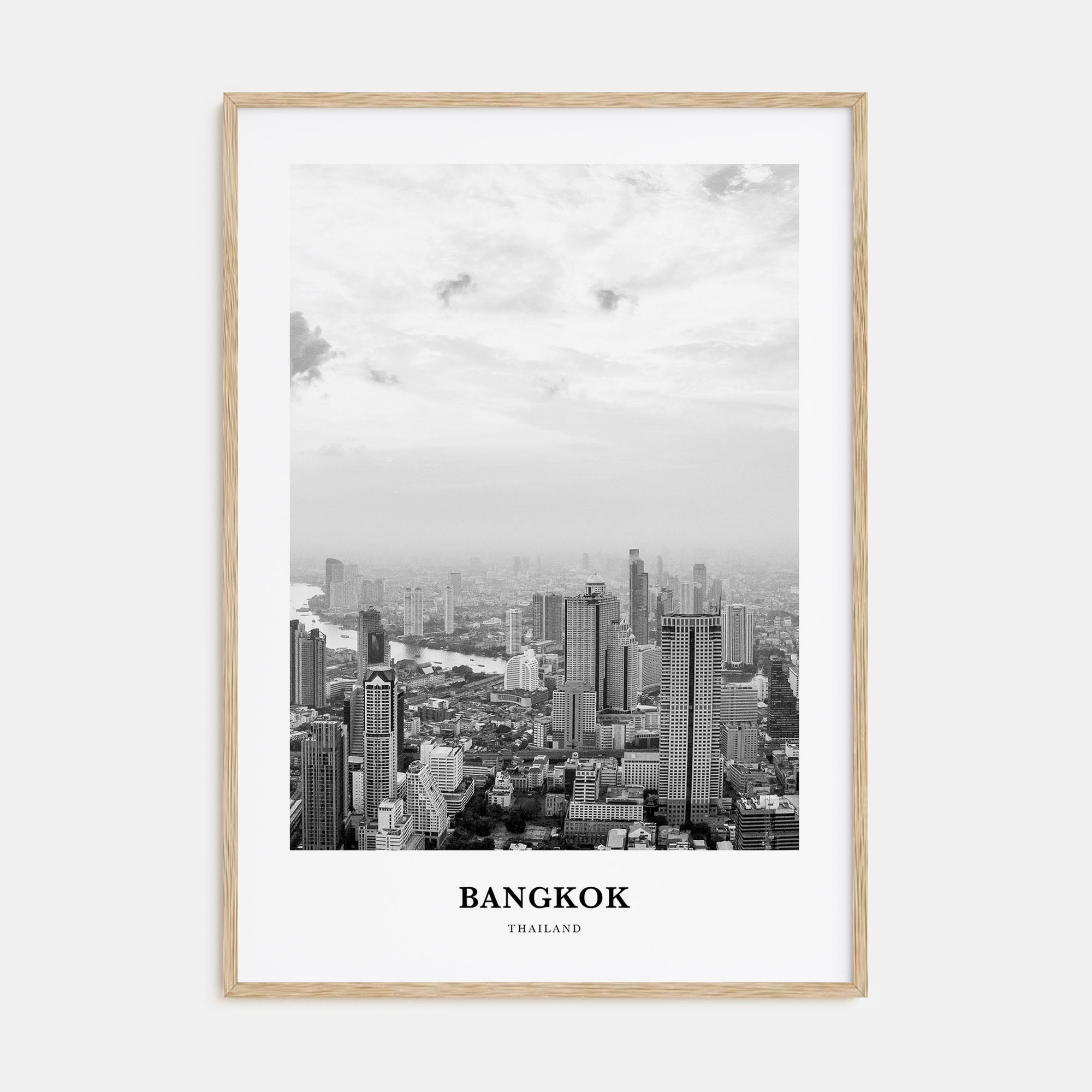 Bangkok Portrait B&W No 1 Poster