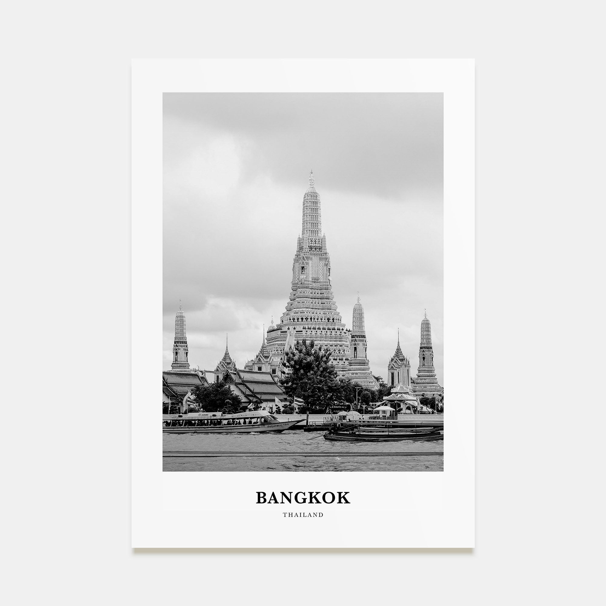 Bangkok Portrait B&W No 2 Poster