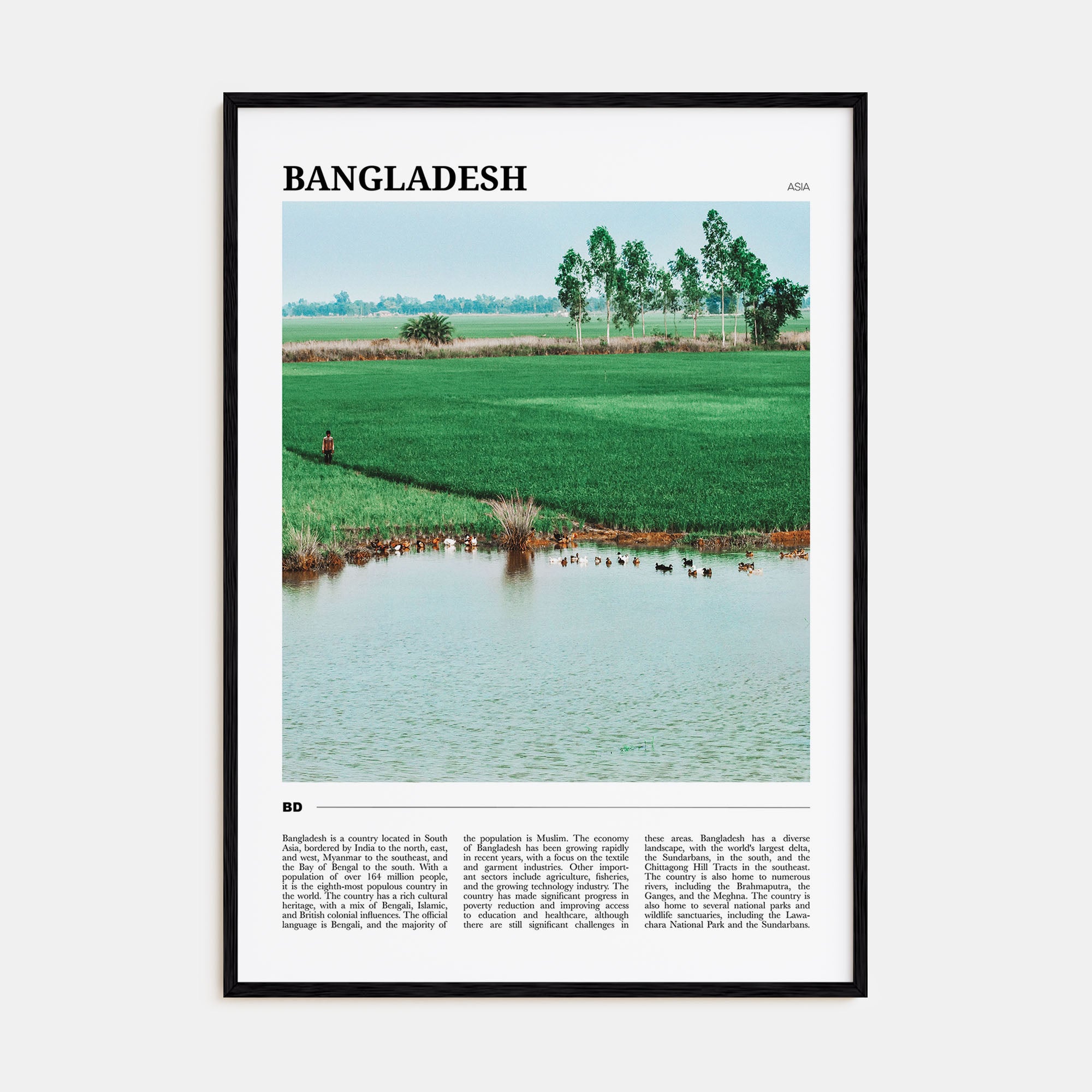 Bangladesh Travel Color Poster